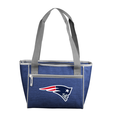 LOGO BRANDS New England Patriots Crosshatch 16 Can Cooler Tote 619-83-CR1